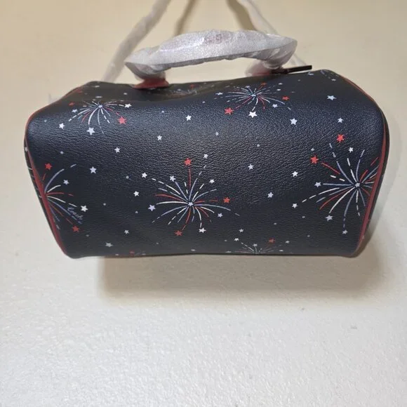 Coach Mini Bennett Satchel F73155 Fireworks SV/Navy Multi Red White Blue NWT - Picture 15 of 15